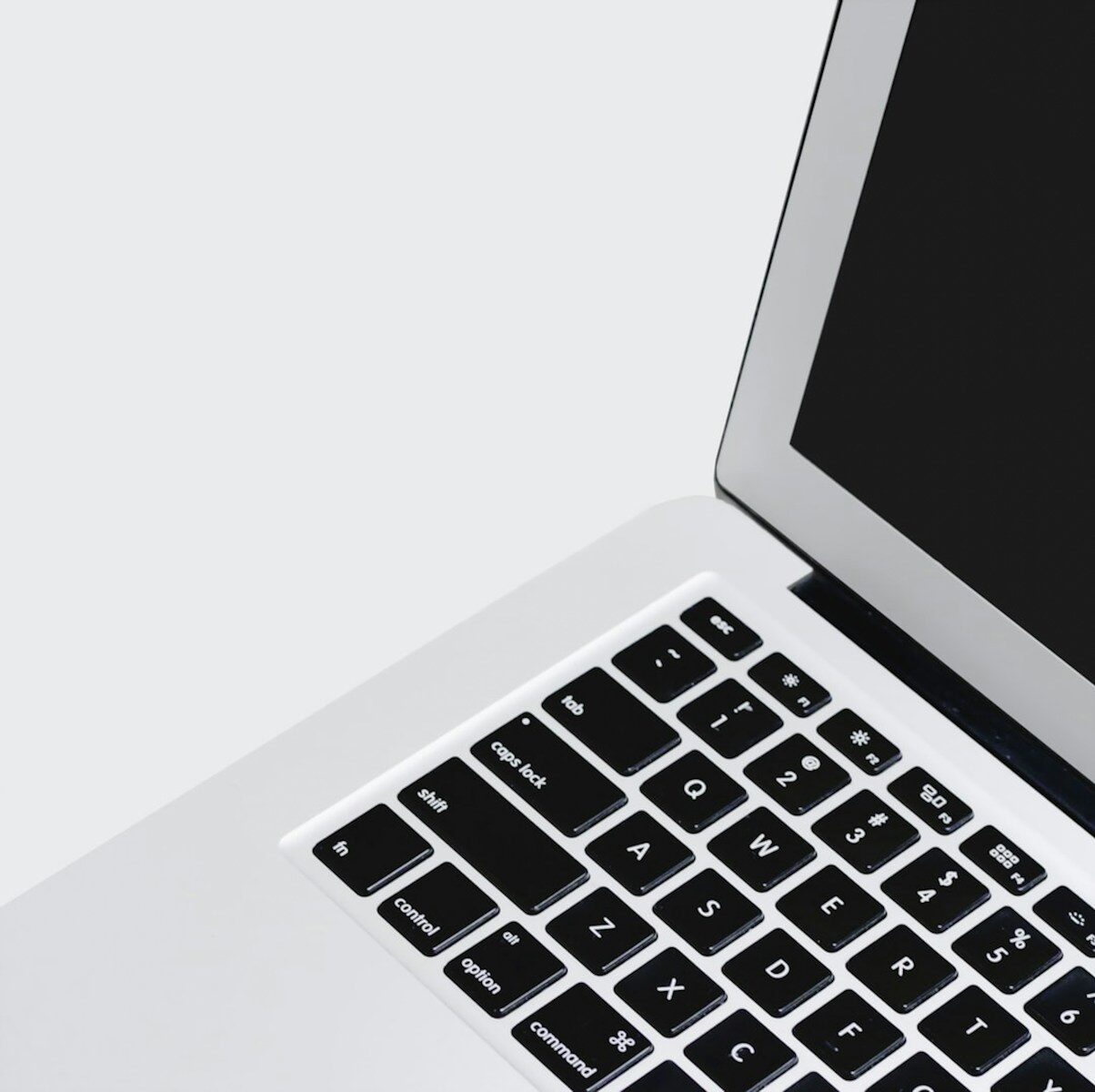 black and silver laptop computer